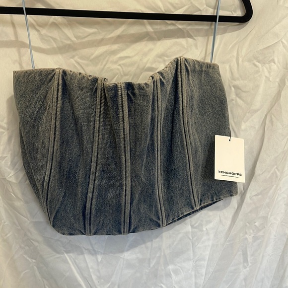 Tenshoppe Denim tube top - Picture 1 of 6
